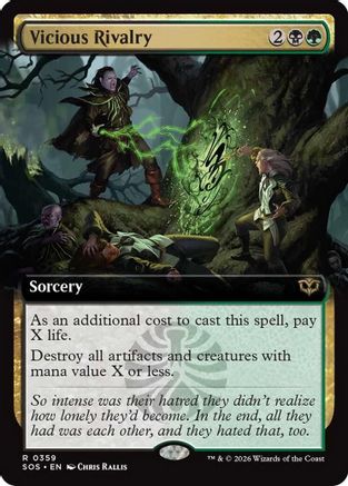 Vicious Rivalry (Extended Art) (SOS-359) - Secrets of Strixhaven [Rare]