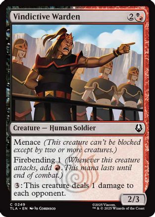 Vindictive Warden (TLA-249) - Avatar: The Last Airbender [Common]