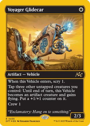 Voyager Glidecar (First-Place Foil) (DFT-435) - Aetherdrift Foil [Rare]