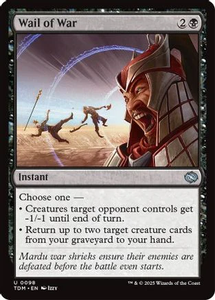 Wail of War (TDM-098) - Tarkir: Dragonstorm Foil [Rare]