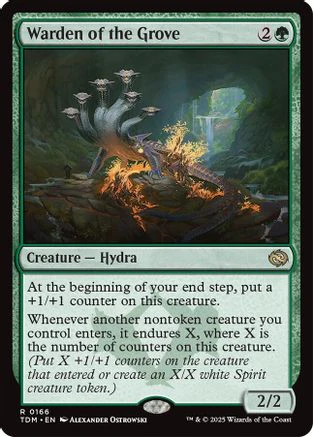 Warden of the Grove (TDM-166) - Tarkir: Dragonstorm Foil [Rare]