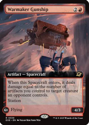 Warmaker Gunship (Extended Art) (EOE-339) - Edge of Eternities Foil [Rare]