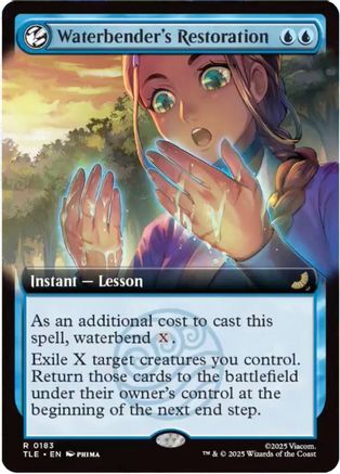 Waterbender's Restoration (Extended Art) (TLE-183) - Avatar: The Last Airbender: Eternal-Legal [Rare]