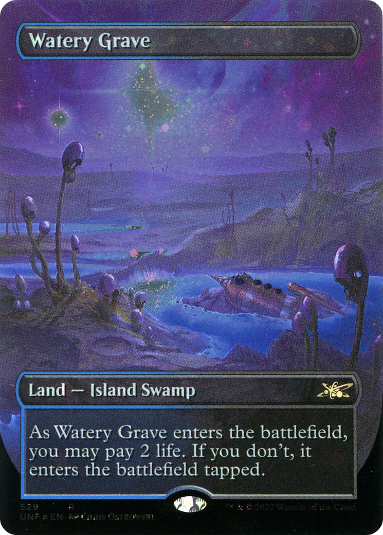 Watery Grave (UNF-529) - Unfinity (Borderless) Galaxy Foil [Rare]