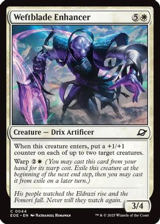 Weftblade Enhancer (EOE-044) - Edge of Eternities Foil [Common]