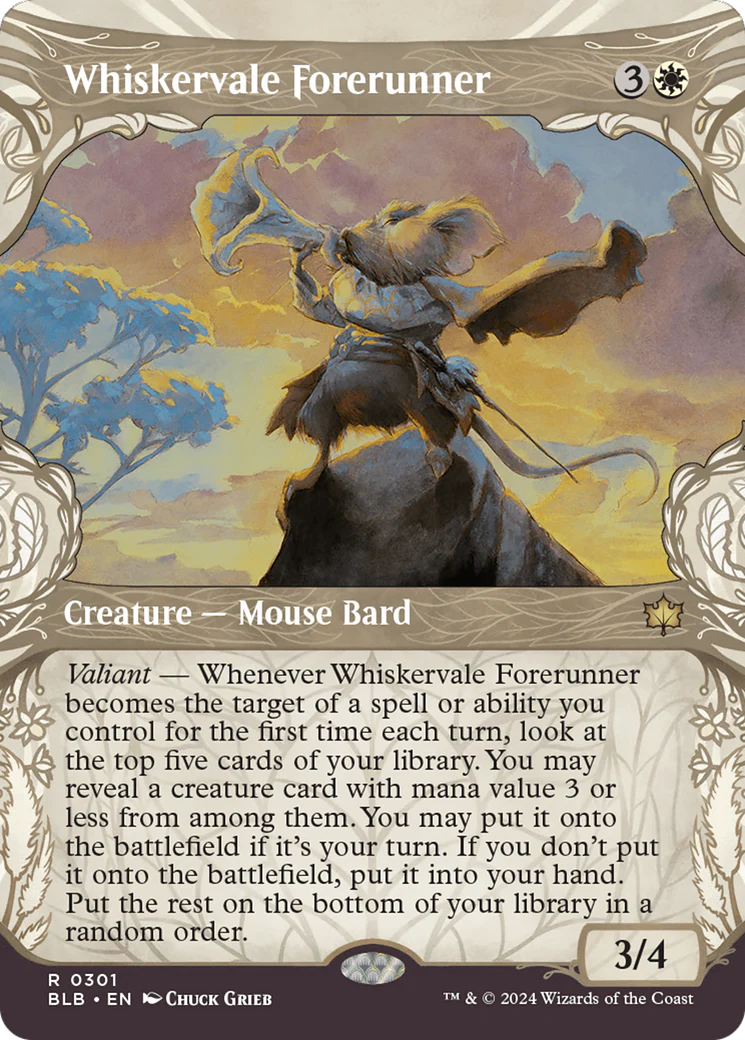 Whiskervale Forerunner (BLB-301) - Bloomburrow: (Showcase) [Rare]