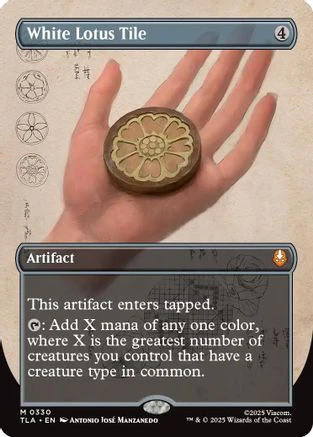 White Lotus Tile (Borderless) (TLA-330) - Avatar: The Last Airbender [Mythic]