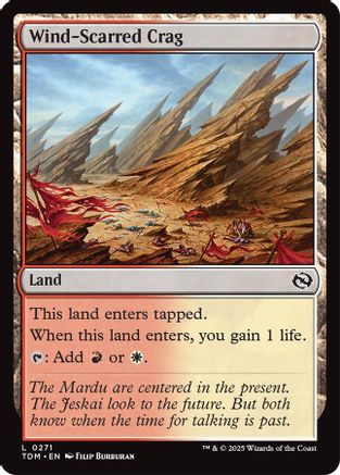 Wind-Scarred Crag (TDM-271) - Tarkir: Dragonstorm [Land]