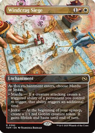 Windcrag Siege (Borderless) (TDM-392) - Tarkir: Dragonstorm Foil [Rare]