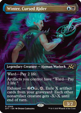 Winter, Cursed Rider (Borderless) (DFT-369) - Aetherdrift Foil [Rare]