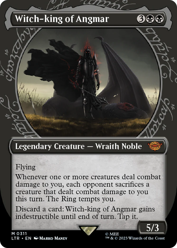 Witch-king of Angmar (LTR-311) - The Lord of the Rings: Tales of Middle-earth: (Showcase) (Borderless) Foil [Mythic]