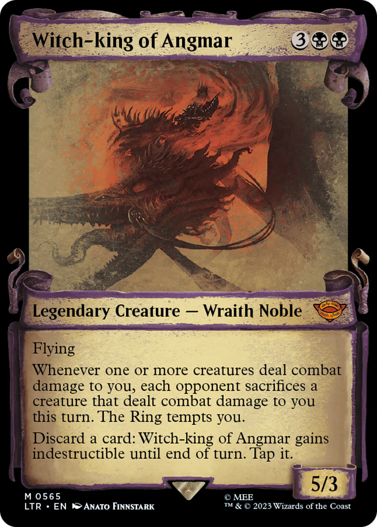Witch-king of Angmar (LTR-565) - The Lord of the Rings: Tales of Middle-earth: (Showcase) Scroll Foil [Mythic]