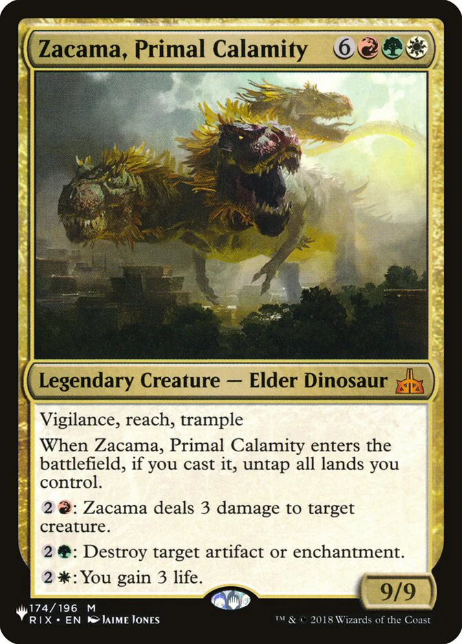Zacama, Primal Calamity (PLST-RIX-174) - The List [Mythic]