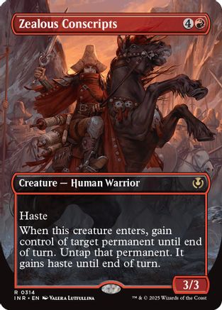 Zealous Conscripts (Borderless) (INR-314) - Innistrad Remastered [Rare]