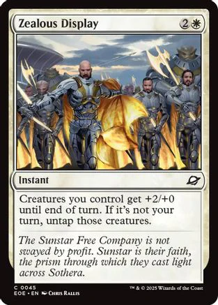 Zealous Display (EOE-045) - Edge of Eternities Foil [Common]
