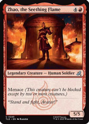 Zhao, the Seething Flame (TLE-245) - Avatar: The Last Airbender: Eternal-Legal Foil [Uncommon]