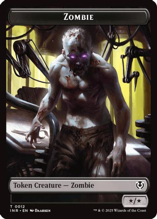 Zombie (0011) // Zombie (0012) Double-Sided Token (INR-11 // 12) - Innistrad Remastered [Token]