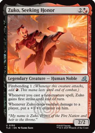 Zuko, Seeking Honor (TLE-150) - Avatar: The Last Airbender: Eternal-Legal [Uncommon]