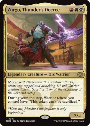 Zurgo, Thunder's Decree (TDM-237) - Tarkir: Dragonstorm Foil [Rare]